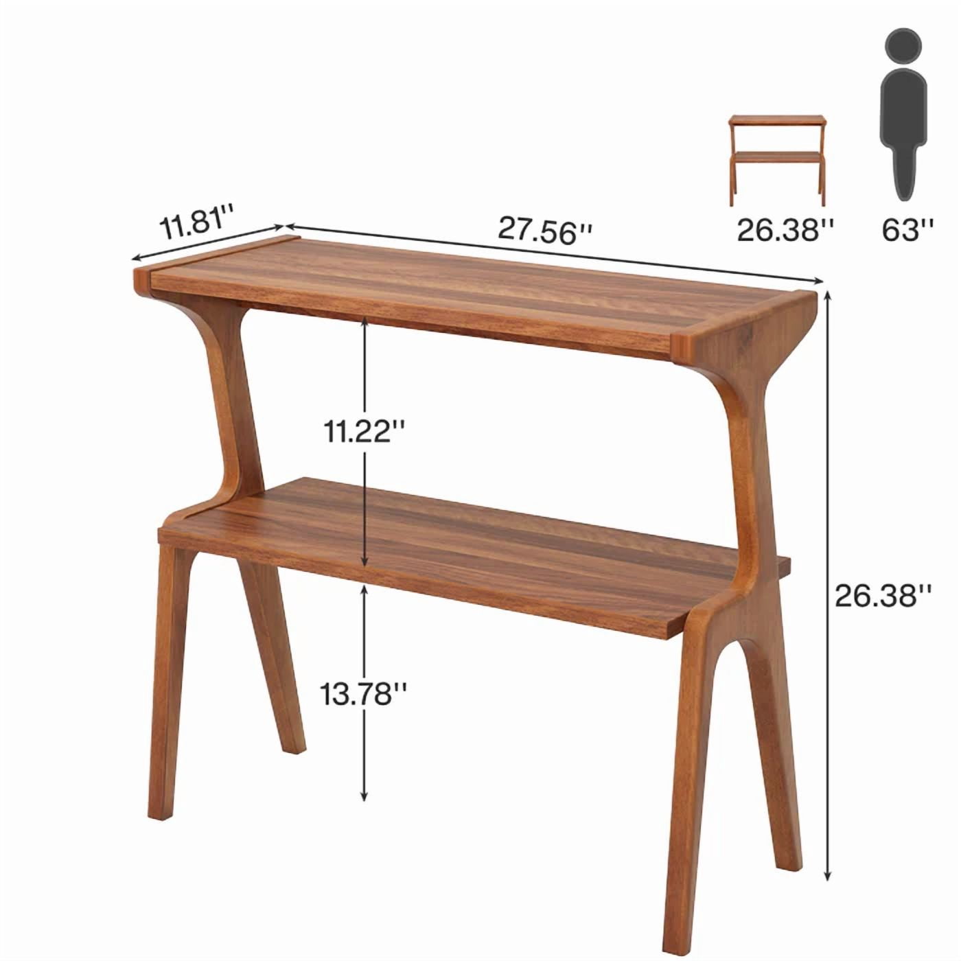 2-Tier Side Table, Farmhouse End Tables