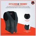 thumbnail image 3 of Daniel Smart Women Leather Vest – Cinched leather sides Vest with size adjustment for perfect fit & Multipurpose Pockets, 3 of 8
