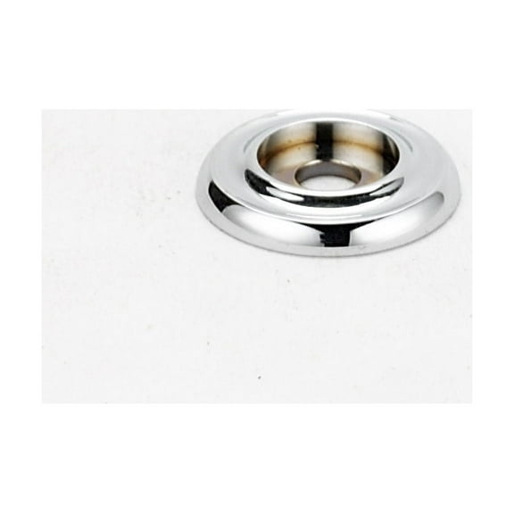 Alno A615-1-PC Traditional 1" Round Solid Brass Cabinet Knob Backplate - Chrome