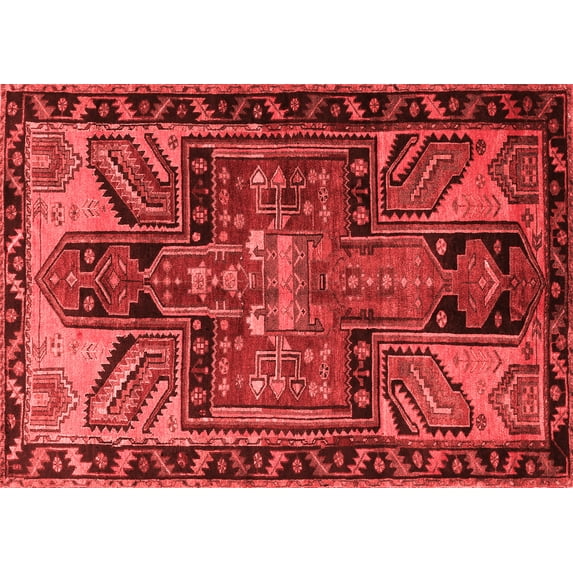 Ahgly Company Indoor Rectangle Persian Red Traditional Area Rugs, 8' x 12'