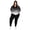 Black Gradient, variant on Woman Within Plus Size Two Piece Outfits Sweatsuits Sets Casual Long Sleeve Set With Pockets Loungewear Tracksuit Sets Pink Gradient 5XL