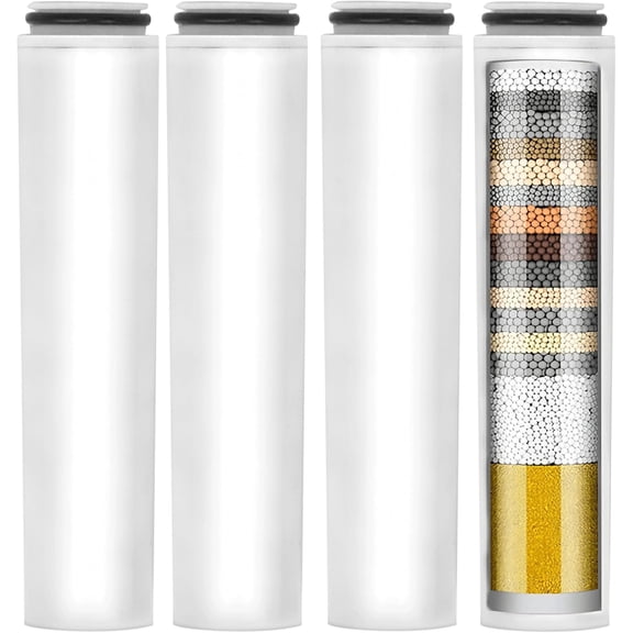 4 Pack Shower Head Filter Replacement Compatible With Cobbe, Handheld Filters for Hard Water, Removes Chlorine & Heavy Metals to Improve Skin Hair