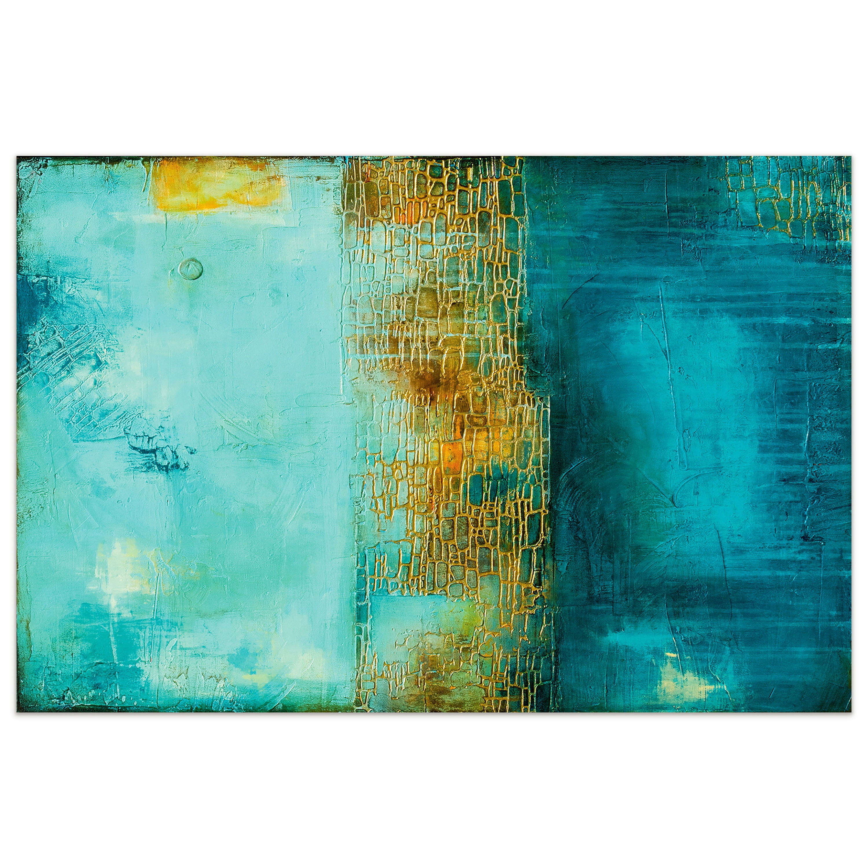 Empire Art Direct Castle Court Frameless Free Floating Tempered Glass Panel Graphic Wall Art, 48" x 32" x 0.2", Ready to Hang