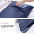 thumbnail image 6 of PiccoCasa Satin Pillowcase Pillow Shams Set of 2 Silky Sateen Pillow Cases Covers King Navy, 6 of 8