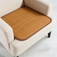 thumbnail image 4 of Woven Bamboo Lattice Seat Pad, Breathable Natural Summer Chair Cushion with Non-Slide Bottom, Durable Cooling Mat for Patio Furniture, Kitchen and Dining, 15.75", AKLJWH, 4 of 6