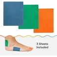 thumbnail image 7 of ZenToes Moleskin Sheets to Protect feet, Toes and Heels from Rubbing Shoes, 3 Sheets (Blue/Green/Orange), 7 of 7