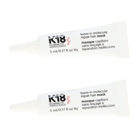 K18 Leave-In Molecular Repair Hair Mask 0.17 oz 2 Pack