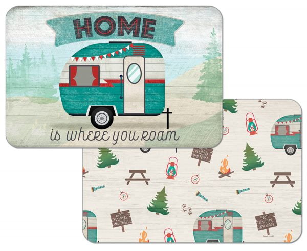 CounterArt 'Where You Roam' Reversible Tabletop Flexible Plastic Placemat, 4 Pack