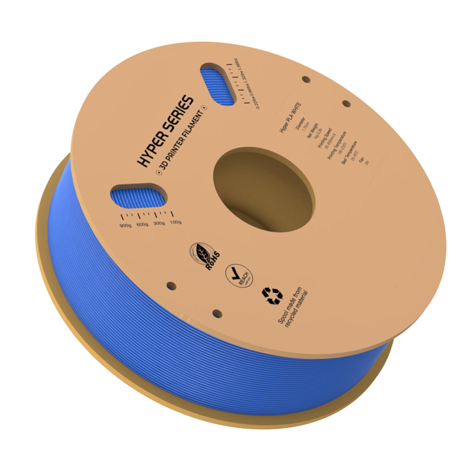 Ender-3  Hyper PLA  Filament 1.75mm High Fluidity High Speed 3D Printing Material Stable Extrusion Spool Dimensional 1KG2.2lb Accuracy +/-0.03mm Standard 1 Roll - Grey