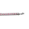 thumbnail image 3 of Pet Dog  Cat Nylon Collar or Leash, "Pink Fleur De Lis", 3 of 3