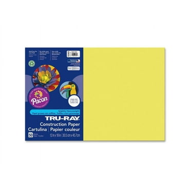 Tru-Ray, PAC103403, Construction Paper, 50 / Pack, Lively Lemon