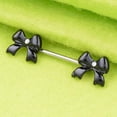 thumbnail image 4 of 1 par Lady Bowknot Barbell Barra recta 14g de pezón, 4 of 8