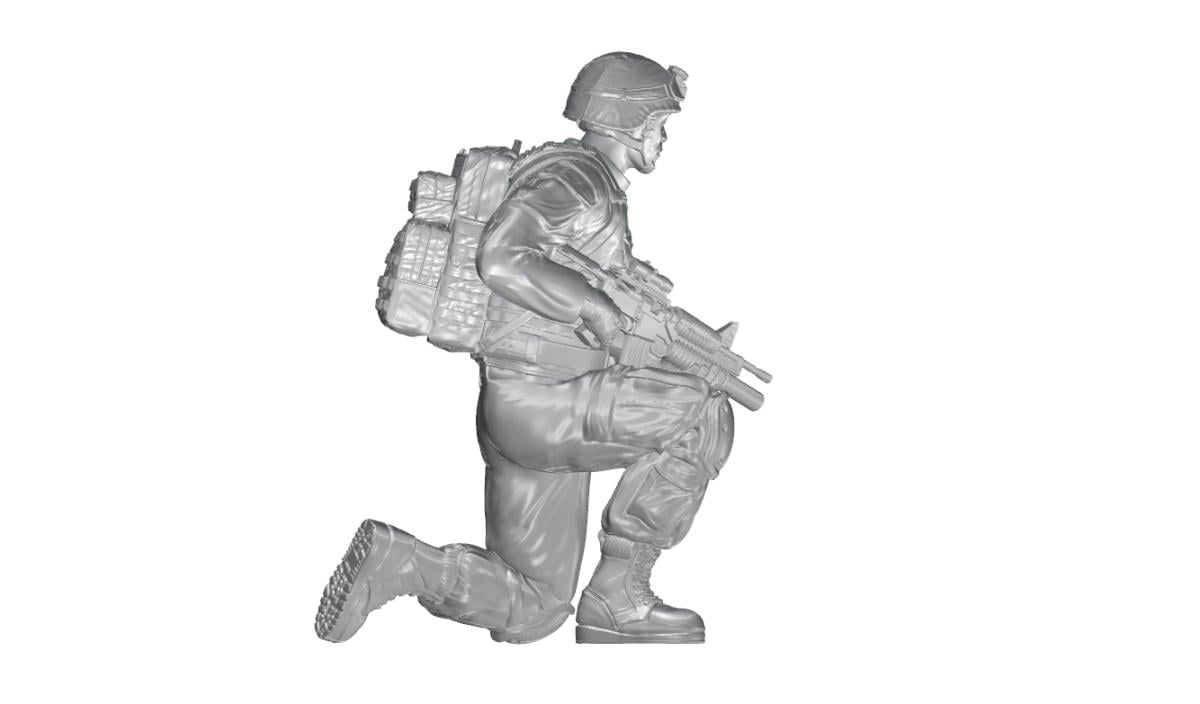 CMK 1:35 Kneeling Soldier On Right Knee US Infantry for M1126 Pt.1 Kit #F35322