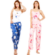 thumbnail image 1 of Set De 2 Conjunto Pijama Mujer Blusa Y Pantalón Dama Piyama Pyjama UNITALLA, 1 of 5