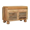 thumbnail image 2 of Lesuto Shutter Oak-ish Shoe Rack with 2 drawers - Modern, Wood, 1 Drawers, 2 of 10