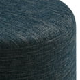 thumbnail image 4 of Callum Large 23" Round Woven Heathered Fabric Upholstered Ottoman, 4 of 8