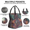 thumbnail image 3 of Paisley Pattern Drawstring Lunch Bag Women - Drawstring Lunch Bag Insulated for Work Office - Stain-Resistant Large Lunchbags for Women with Multi-Pockets, 3 of 6