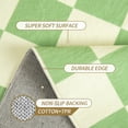thumbnail image 5 of Arogan Checkered Area Rug for Living Room Bedroom Washable Rug, Green,4' x 6', 5 of 7