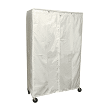 Covered Living Storage Shelving unit cover, fits racks 36"Wx18"Dx72"H in Off White