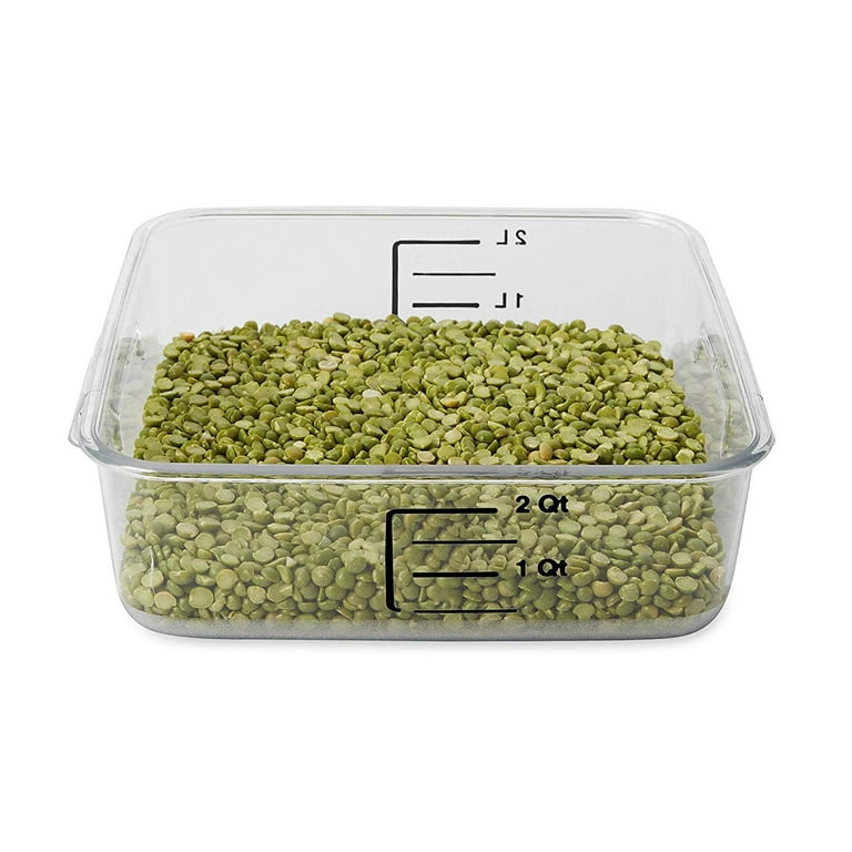 SpaceSaver Square Containers, 2 qt, 8.8 x 8.75 x 2.7, Clear, Plastic SpaceSaver Square Containers, 2 qt, 8.8 x 8.75 x 2.7, Clear, Plastic