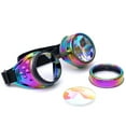 thumbnail image 2 of LELINTA Kaleidoscope Steampunk Glasses Goggles with Rainbow Crystal Glass Lens Halloween Cosplay, 2 of 3