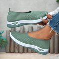 thumbnail image 5 of Fashion Breathable Sneaker Mesh Slip On Walking Shoes Arch Support Solid Color Green, 5 of 9