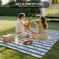 thumbnail image 5 of Fsddascl Navy Blue Anchor Nautical Outdoor Rug for Patio/Deck/Porch, Non-Slip Large Area Rug 5 x 8 Ft, Blue Coastal Ocean Indoor Outdoor Rugs Washable Area Rugs, Reversible Camping Rug Carpet Runner, 5 of 5