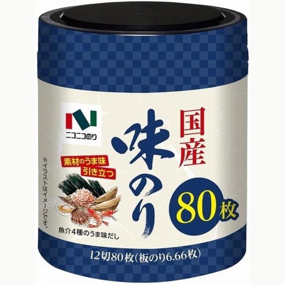 Niconico Nori Seasoned Seaweed Sheets 12-Cut x 80 Pieces – Japanese Flavored Nori – Made in JAPAN - Tokyo Sakura Mall