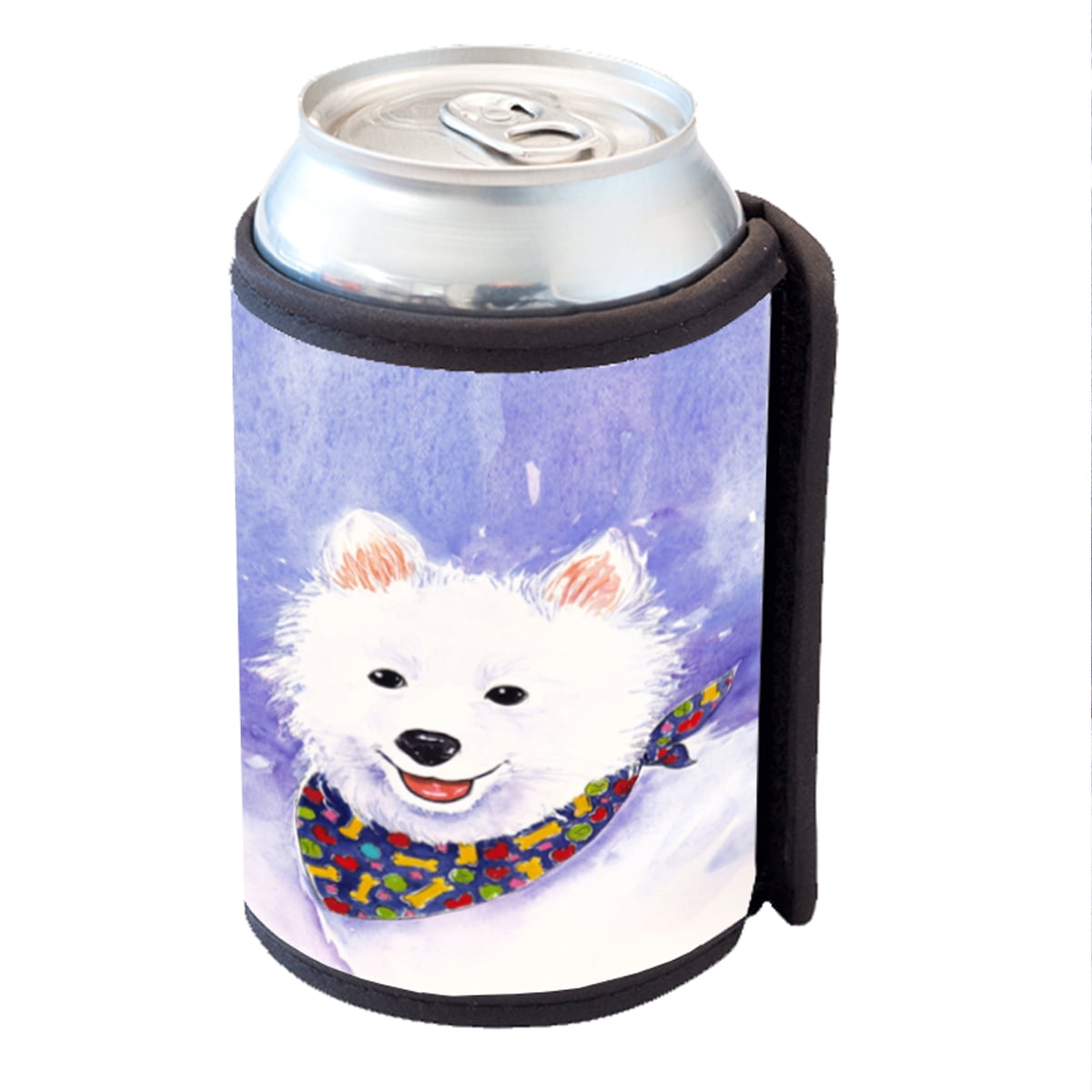 KuzmarK Insulated Drink Can Cooler Hugger American Eskimo Dog Eskie