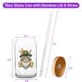 thumbnail image 5 of Best Maine Coon Dad Proud Beer Lover Happy Oktoberfest 16oz Glass Cup Mug Cat Lover Kitten Owner Gifts Glass Can with Bamboo Lid and Straw - 02016, 5 of 5