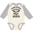 thumbnail image 3 of Inktastic Handpicked for Earth by My Mimi in Heaven with Angel Wings Boys or Girls Long Sleeve Baby Bodysuit, 3 of 5