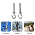 thumbnail image 5 of OUNONA 2Pcs Swing Hook Stainless Steel Hanging Chair Hook Silver for Indoor Use, 5 of 5