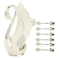 thumbnail image 1 of Coffee Spoons Set Silvery Modern Style Alloy Material Polished Effect Burrs Free Teaspoons Fork Set for Party Bar Spoon, 1 of 14