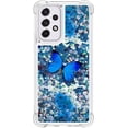 thumbnail image 2 of Case for Galaxy A36 5G,Flowing Bling Liquid Hearts Sparkle Moving Glitter Quicksand Waterfall Anti-Fall Protective Girls Women Phone Case for Samsung Galaxy A36 5G (Butterfly), 2 of 14