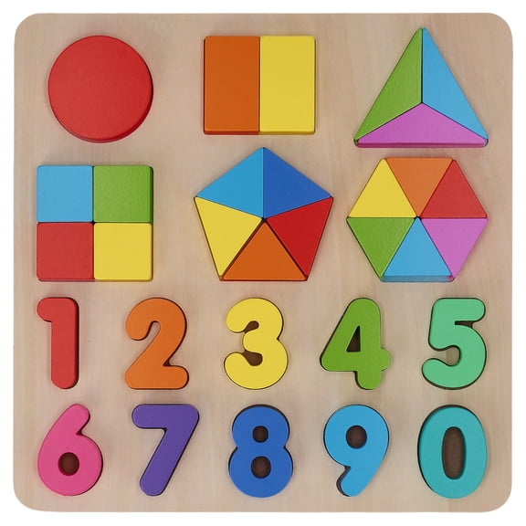 Spark Create Imagine Wooden Shape and Number Puzzle, Baby and Toddler Toys