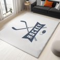 thumbnail image 1 of Washable Area Rug 2 X 3 ft for Bedroom, Simple Hockey Sports Soft Non Slip Carpet, Light Gray Stain Resistant Non-Shedding Rugs for Dining Room Kids Playroom Office Decor, 1 of 7