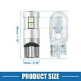 thumbnail image 3 of Unique Bargains T10 194 168 W5W 2825 3030 9SMD Car Interior Lights LED Bulbs Aluminum Alloy Blue Light 2 Pcs, 3 of 6