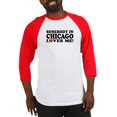 thumbnail image 1 of CafePress - Somebody In Chicago Loves Me Baseball Jersey - Cotton Baseball Jersey, 3/4 Raglan Sleeve Shirt, 1 of 1