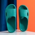 thumbnail image 3 of HEWUQI Slide Shower Shoes for Men Women Non Slip Holes House Slippers Bathroom Pool Gym Students College Dorm Quick Drying Comfortable Sandals Dark Green Size 8, 3 of 5
