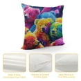 thumbnail image 4 of PRATYUS Decorative Couch Throw Pillow Covers, Square Set Cushion Case, Soft Couch Pillow Covers - Colorful Bears White, 4 of 5