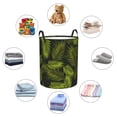 thumbnail image 6 of Goofa Tropical Palm Leaves Fern Leaf Printed Circular Hamper,Laundry Basket with Handles,Storage Baskets Foldable,Large Capacity Laundry Hamper-Small, 6 of 8