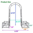 thumbnail image 2 of 81.6"W X 87.6"H Outdoor Wedding Trellis Planter, Trellis with Planter Box for Climbing Plants, Black Arch Trellis with Stakes, Climbing Plants Arbor Party Decoration Décor, 2 of 6