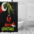 thumbnail image 2 of JOOCAR Merry Christmas Shower Curtain Xmas Winter Holiday Bathroom Decor with Hooks 72 x 72 Inches, 2 of 7