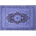 thumbnail image 1 of Ahgly Company Indoor Rectangle Medallion Blue Traditional Area Rugs, 5' x 7', 1 of 4