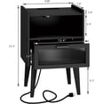 thumbnail image 3 of Nightstand with Charging Station, Spacious Bedside Tables, End Table Side Table with 2 Tier, 3 of 9