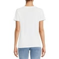 thumbnail image 3 of Time and Tru Women's Cotton V-Neck T-Shirt, 3 of 5