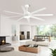 thumbnail image 1 of Ventilador de techo Conciseer Modern de 72 pulgadas con luces y control remoto blanco, 1 of 9