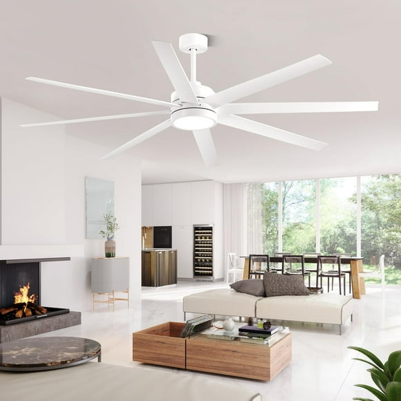 Ventilador de techo Conciseer Modern de 72 pulgadas con luces y control remoto blanco