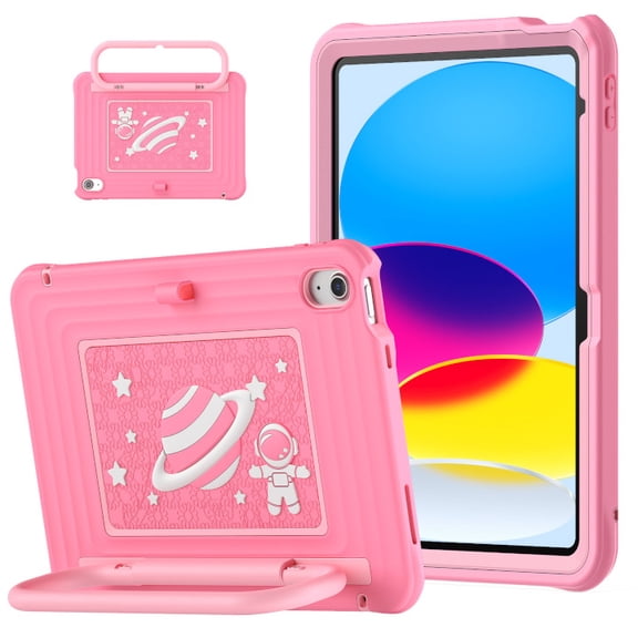3-in-1 Heavy Duty Astronaut Kickstand Case for iPad 10th/ 11th Gen A16 - Pink