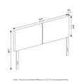 thumbnail image 3 of Furinno Roanne Upholstered Headboard, Glacier, Full, 3 of 4